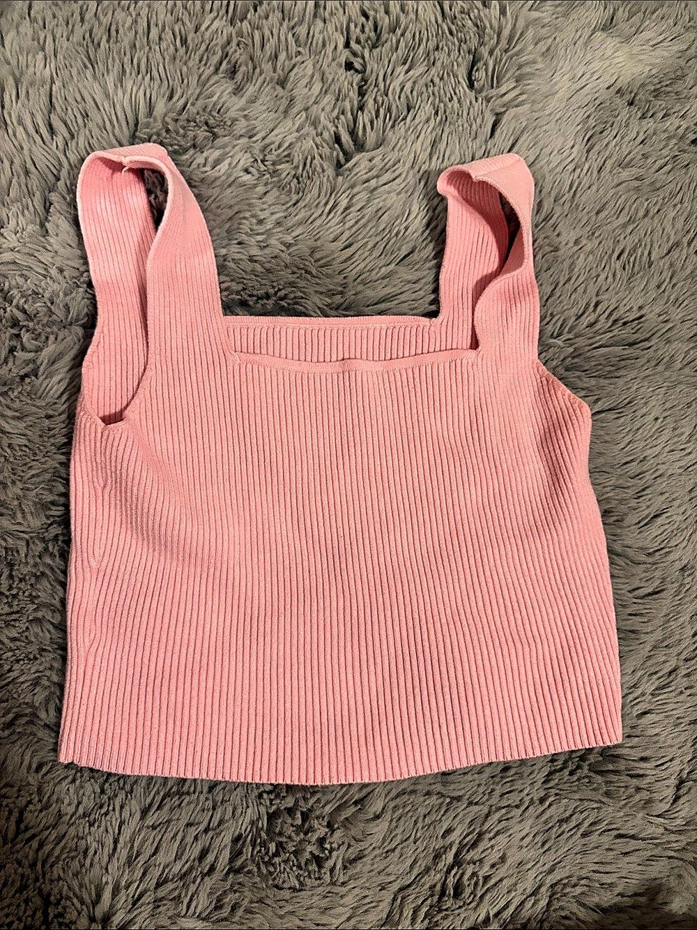 SHEIN Pink Ribbed Tank Top Size Medium